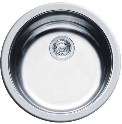 Round Kitchen Sink & Waste. 450mm Diameter. additional image