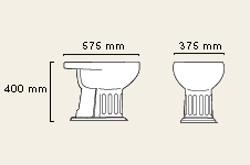 Bidet with 1 Tap Hole. additional image