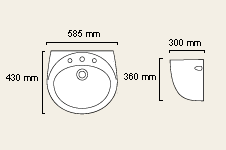 1 Tap Hole Basin and Semi-Pedestal. additional image