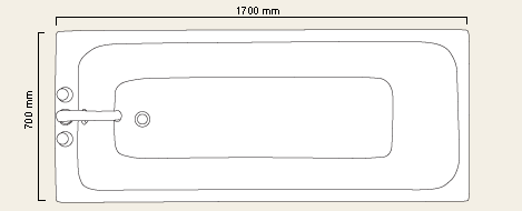 White bath. 1700 x 700mm. Legs included. additional image