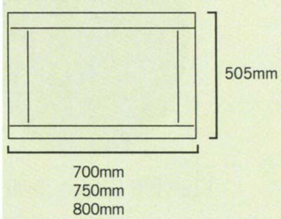 700mm modern bath end panel in cherry finish. additional image