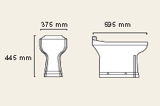 Bidet with 1 Tap Hole. additional image