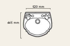 2 Tap Hole Vanity Basin. additional image