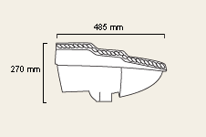 Ravel 2 Tap Hole Semi Recess Basin. additional image