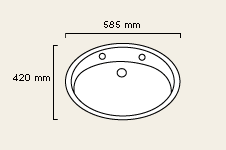 Finesse 2 Tap Hole Vanity Basin. additional image