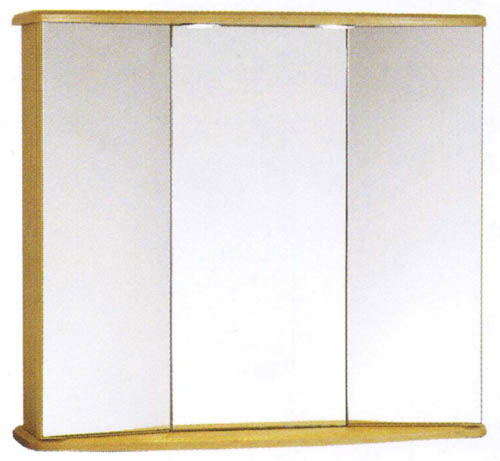 Birch Gallassia 3 door bathroom cabinet, lights & shaver socket. additional image