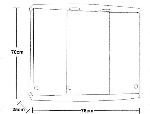 Gallassia 3 door wall cabinet. Lights + shaver socket. 775x730x250mm. additional image