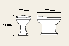 Bidet with 1 Tap Hole. additional image