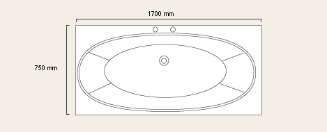 Corinthian double ended white bath. 1700 x 750mm. Legs included. additional image