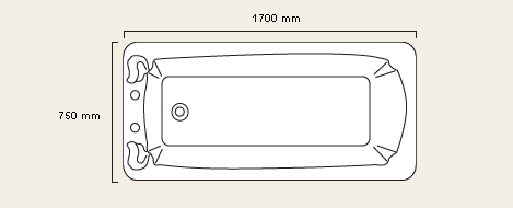 White bath. 1700 x 750mm. Legs included. additional image