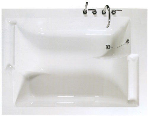 1950 x 1350mm Maharaja acrylic double bath with 4 tap holes. additional image
