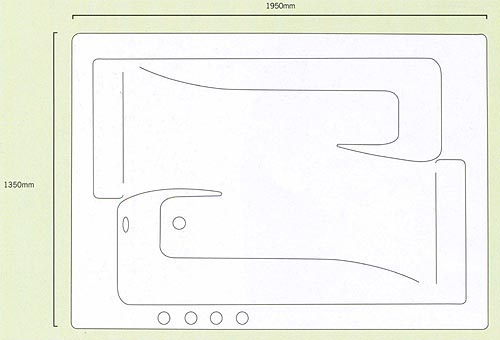 1950 x 1350mm Maharaja acrylic double bath with 4 tap holes. additional image