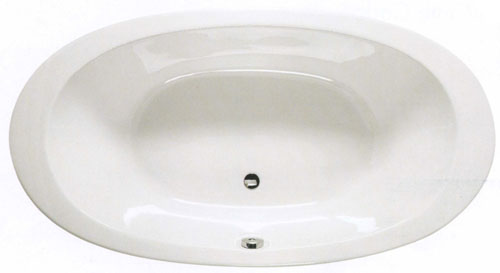 1800 x 960mm Gomera acrylic oval bath with no tap holes. additional image