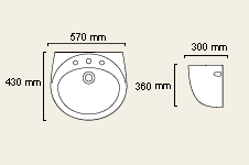 1 Tap Hole Basin and Semi-Pedestal. additional image