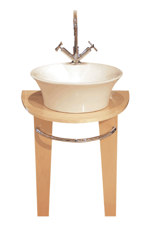 Round Airo Free-Standing Basin, 1 Tap Hole. 500x500mm additional image