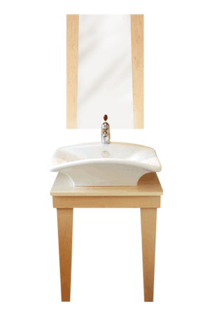 Quadrato Free-Standing Basin, 1 Tap Hole. 600x450mm additional image