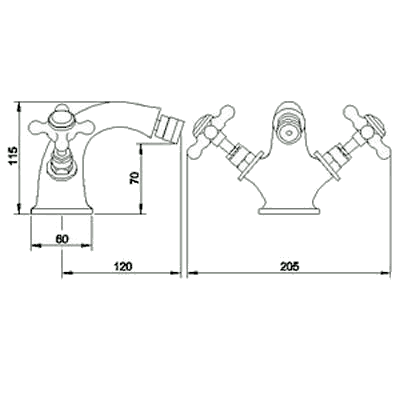 Mono bidet mixer tap (Chrome) + Free pop up waste additional image