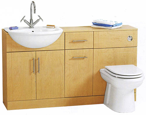 Deluxe birch bathroom furniture suite.  1400x810x300mm. additional image