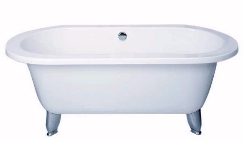 Esprit free standing bath with alusatin feet. additional image