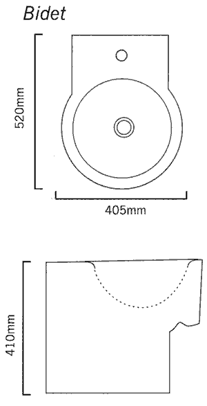 Back To Wall Bidet. additional image