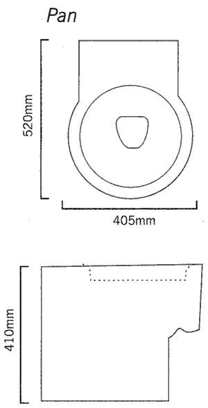 Back To Wall Toilet Pan With Seat And Cover. additional image