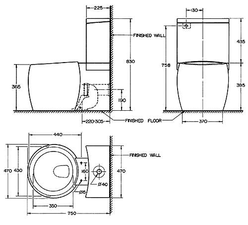 WC Toilet with pan, push flush cistern & fittings and seat. additional image