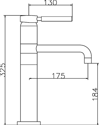 Single lever high rise mixer, swivel spout (chrome) additional image