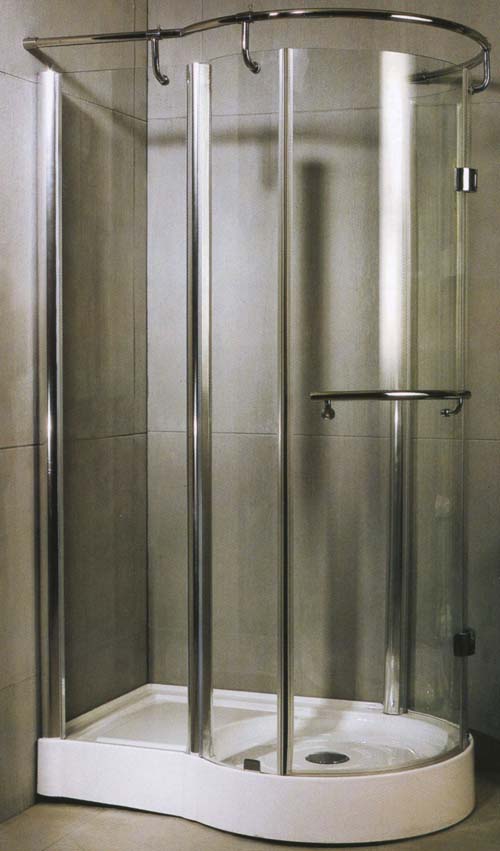 Offset quadrant shower enclosure with tray & waste (right handed). additional image