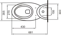 Toilet With Seat, Push Flush Cistern And Fittings. additional image