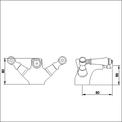 Mono bidet mixer tap (Chrome) + Free pop up waste additional image