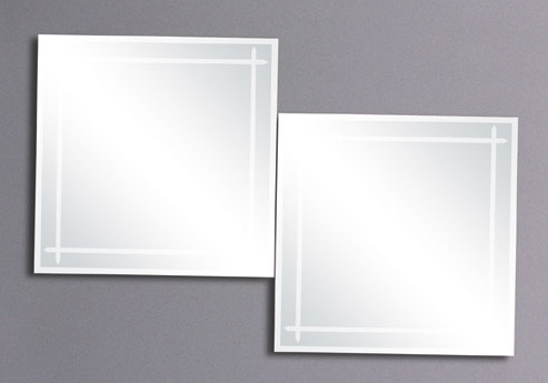 Swansea 2 bathroom mirror set.  Size 500x500mm. additional image