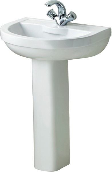 1 Tap Hole Basin & Pedestal. 550mm. additional image