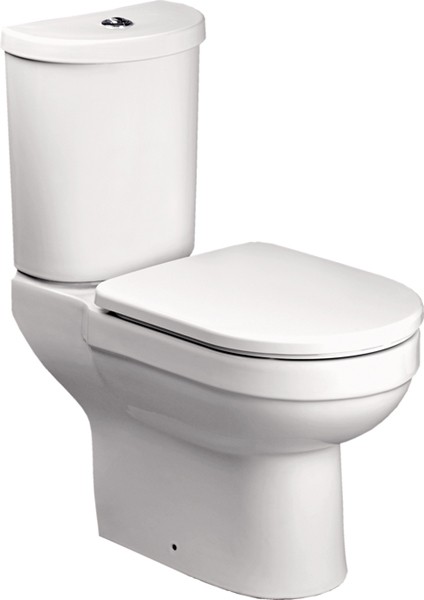 Close Coupled Toilet, Dual Push Flush Cistern & Seat. additional image