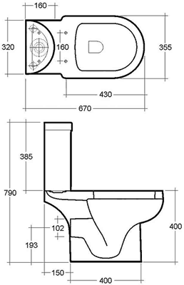 4 Piece Bathroom Suite With 2 Tap Hole Basin. additional image