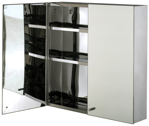 2 Door Mirror Bathroom Cabinet. 600x670x120mm. additional image