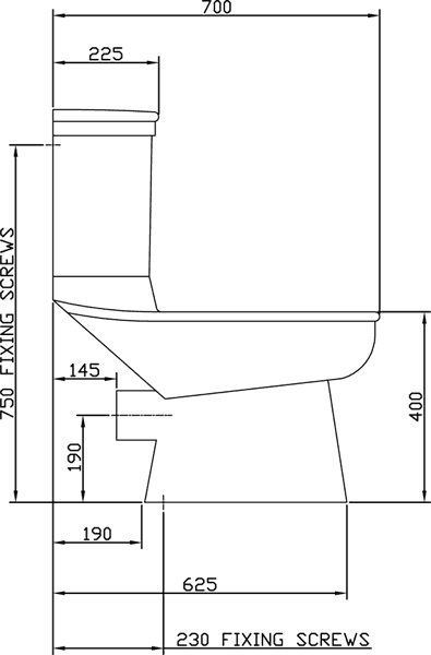 4 Piece Bathroom Suite With Toilet, Seat & 655mm Basin. additional image