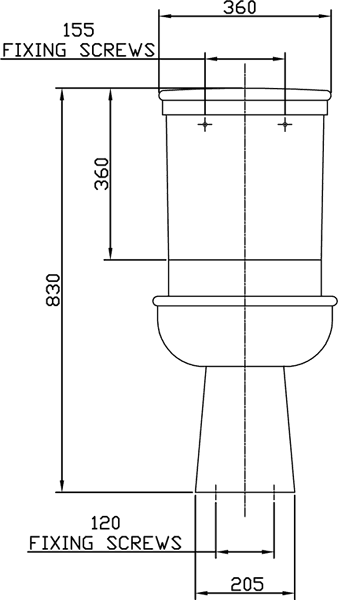 Contemporary Toilet With Push Flush Cistern. additional image