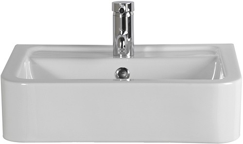 Free Standing Basin (1 Tap Hole).  Size 510x400mm. additional image