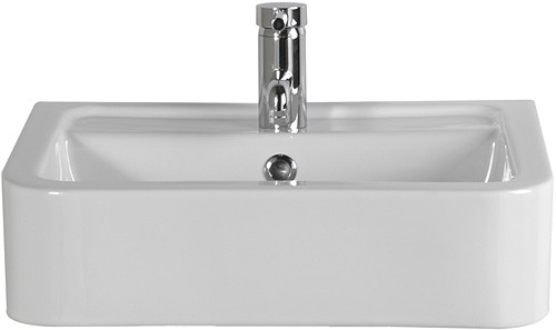 Free Standing Basin (1 Tap Hole).  Size 510x400mm. additional image