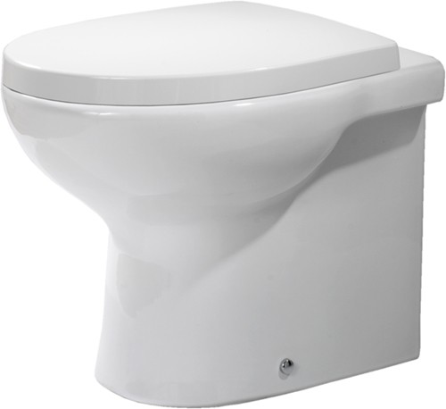 Back To Wall Toilet With Soft Close Seat.  Size 385x580mm. additional image