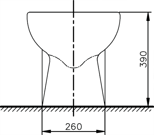 Back To Wall Toilet With Soft Close Seat.  Size 385x580mm. additional image