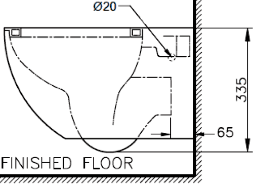 3 Piece Bathroom Suite, Wall Hung Toilet Pan & 51cm Basin. additional image