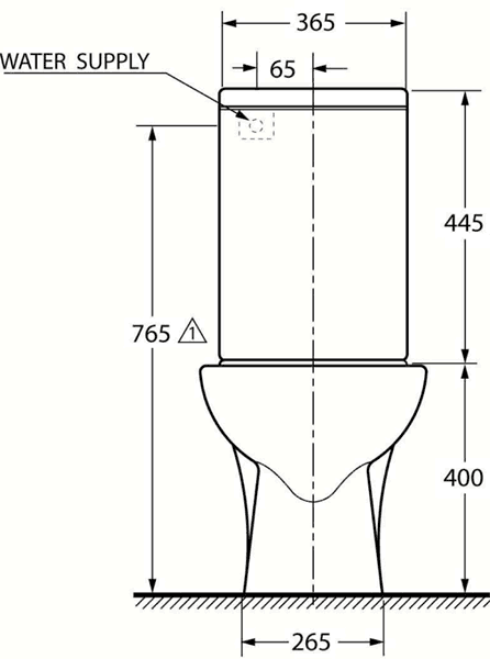 Modern Toilet, Push Flush Cistern & Soft Close Seat. additional image