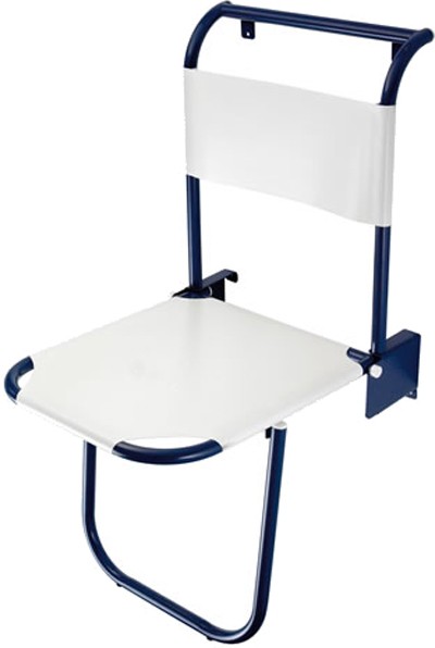 Wall Mounted Seat With Blue Frame. additional image