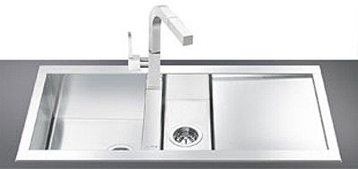 1.5 Bowl Low Profile Stainless Steel Sink, Right Hand Drainer. additional image