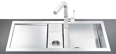 1.5 Bowl Low Profile Stainless Steel Sink, Left Hand Drainer. additional image