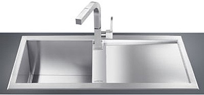 1.0 Bowl Low Profile Stainless Steel Sink, Right Hand Drainer. additional image
