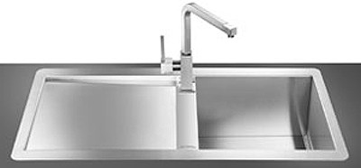1.0 Bowl Stainless Steel Flush Fit Sink, Left Hand Drainer. additional image