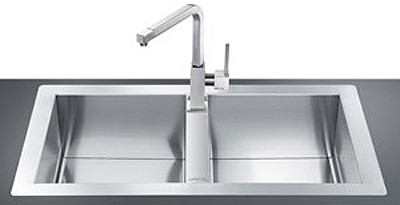 2.0 Bowl Stainless Steel Flush Fit Kitchen Sink. additional image