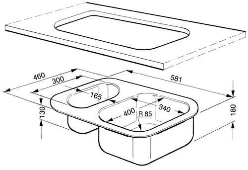 1.5 Bowl Stainless Steel Undermount Kitchen Sink. additional image